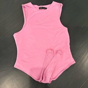 Shein Pink Sleeveless Bodysuit